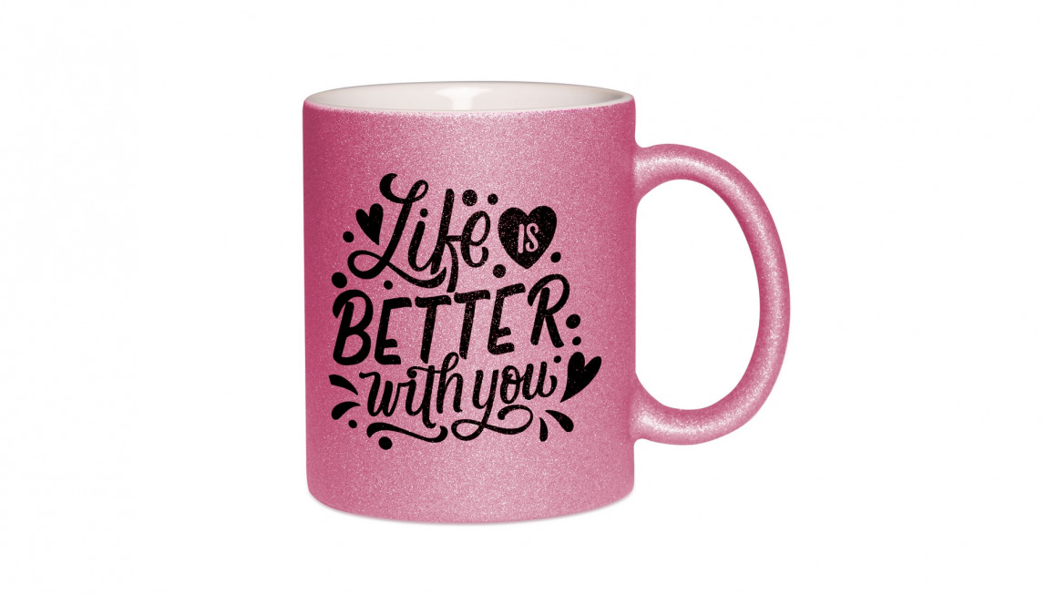 Keramiktasse Glitzer