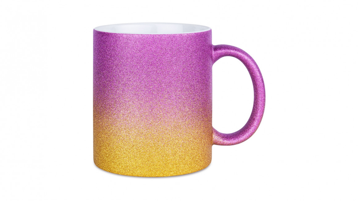 Keramiktasse Glitzer mit Farbverlauf