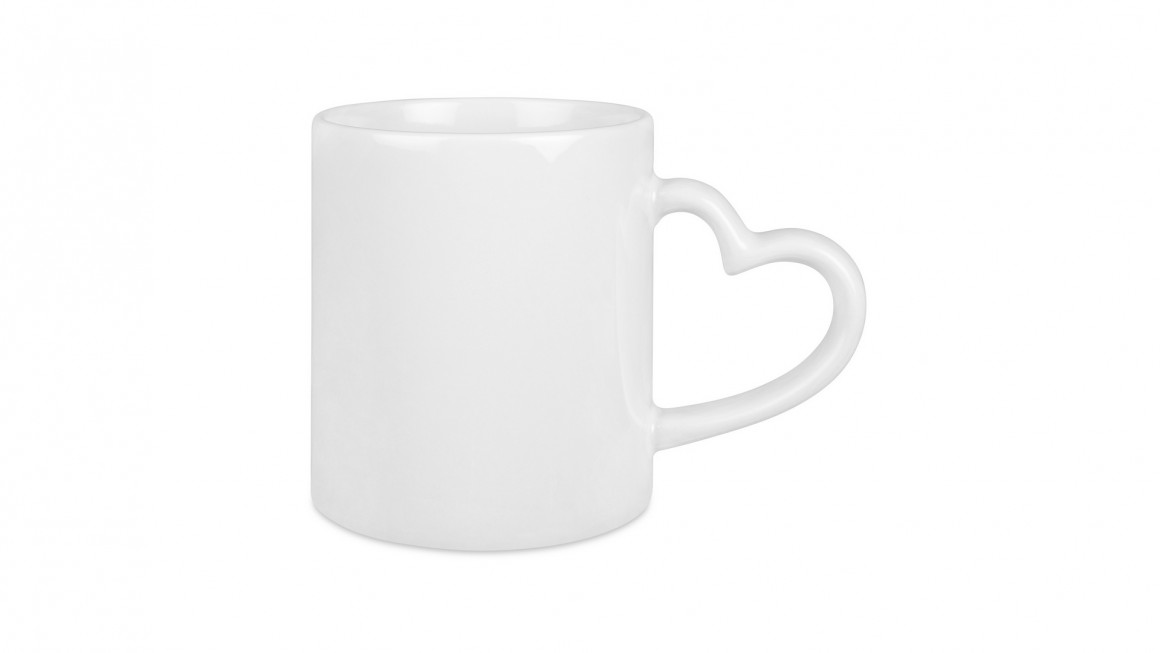 Keramiktasse mit Herzhenkel