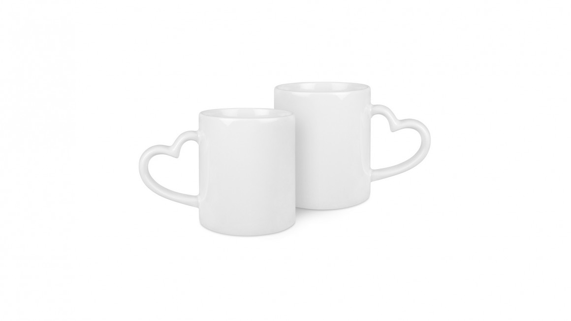 Keramiktasse mit Herzhenkel