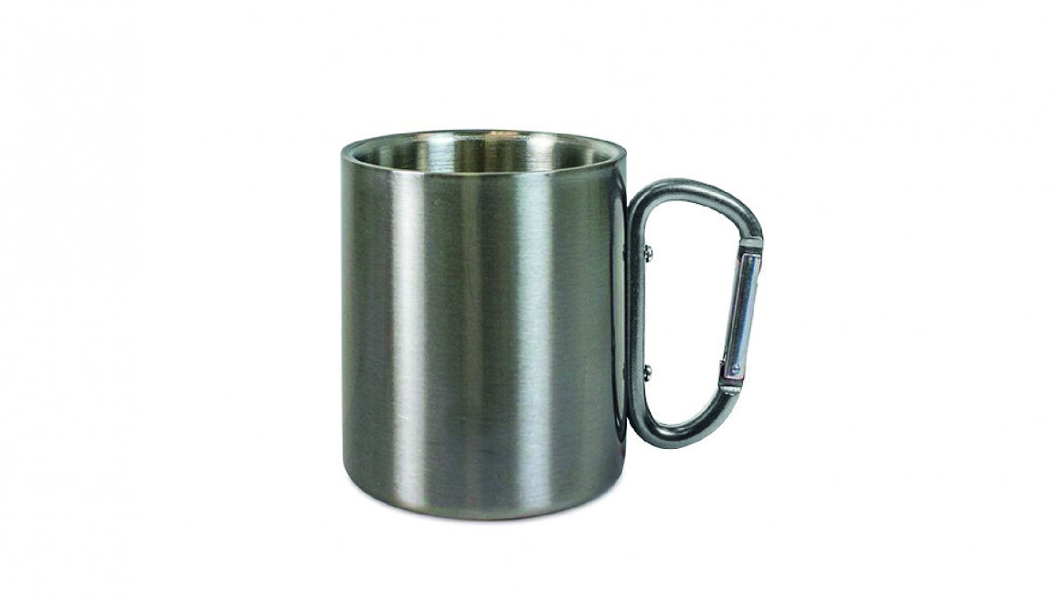 Edelstahl Becher mit Karabiner